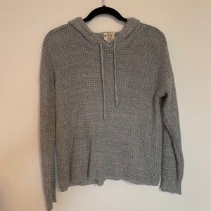 Hippie Rose Grey Hooded Sweater